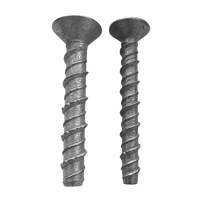 Tornillo de concreto de cabeza plana de acero inoxidable